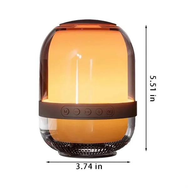 Portable wireless stereo bluetooth speaker with light show