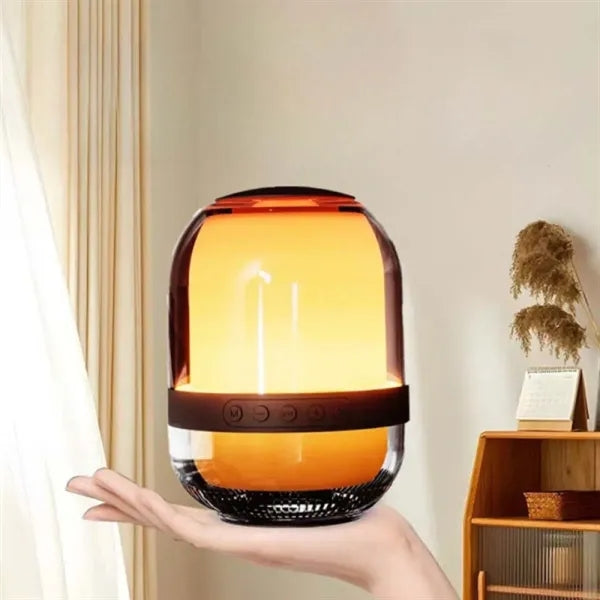 Portable wireless stereo bluetooth speaker with light show