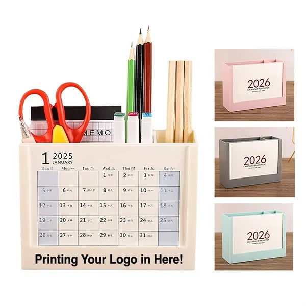 Desk Organizer With 12 Months Calendar