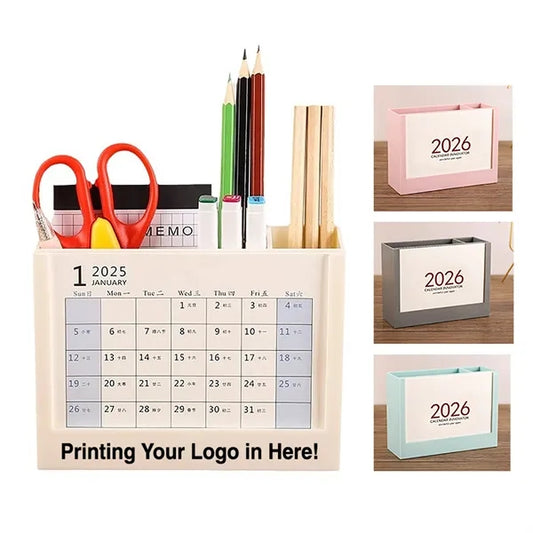 Desk Organizer With 12 Months Calendar