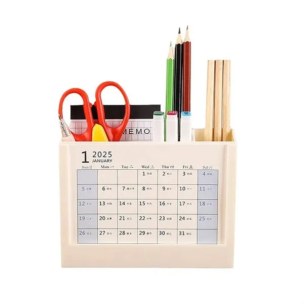 Desk Organizer With 12 Months Calendar