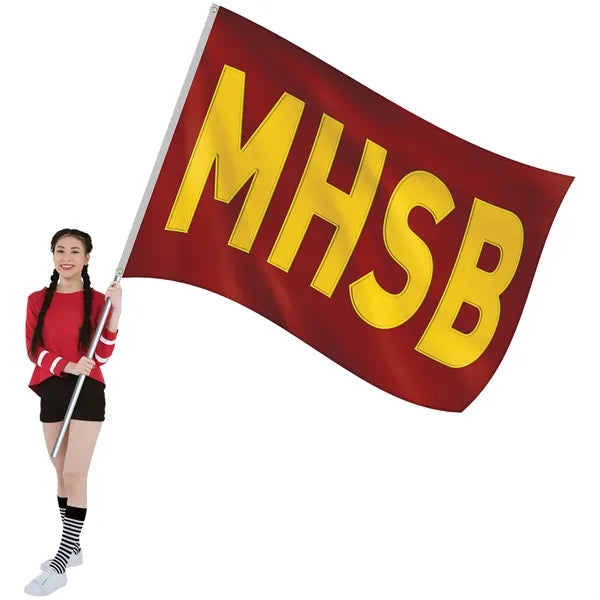 6' x 8' Nylon Four Letter School Spirit Flag