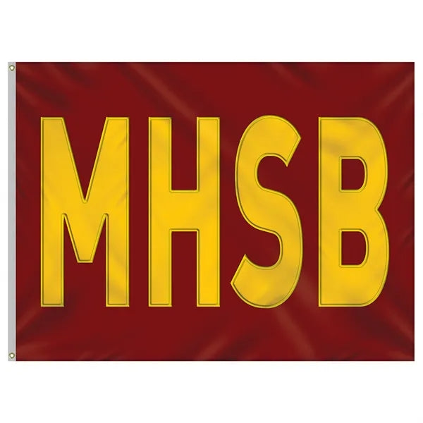 6' x 8' Nylon Four Letter School Spirit Flag