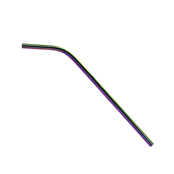 Set of 2 Bent Stainless Steel Straws