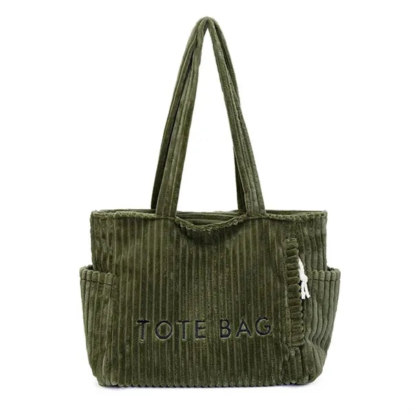 Big Capacity Corduroy Tote Bag