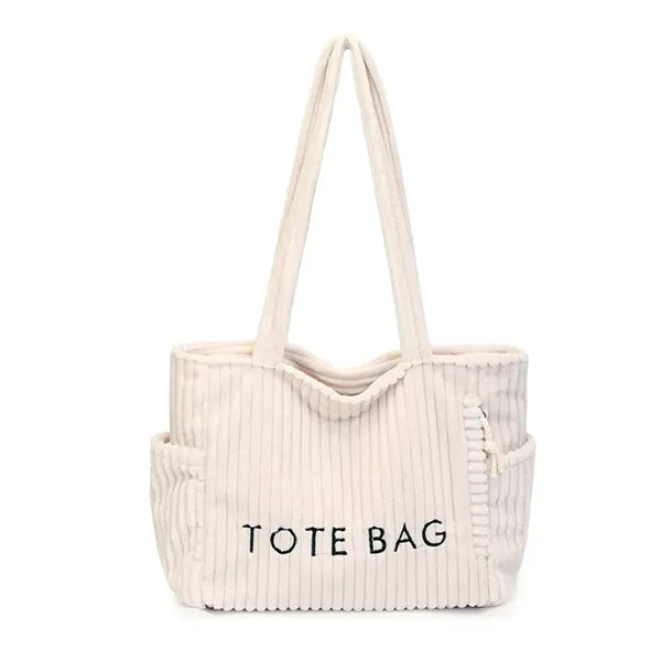 Big Capacity Corduroy Tote Bag
