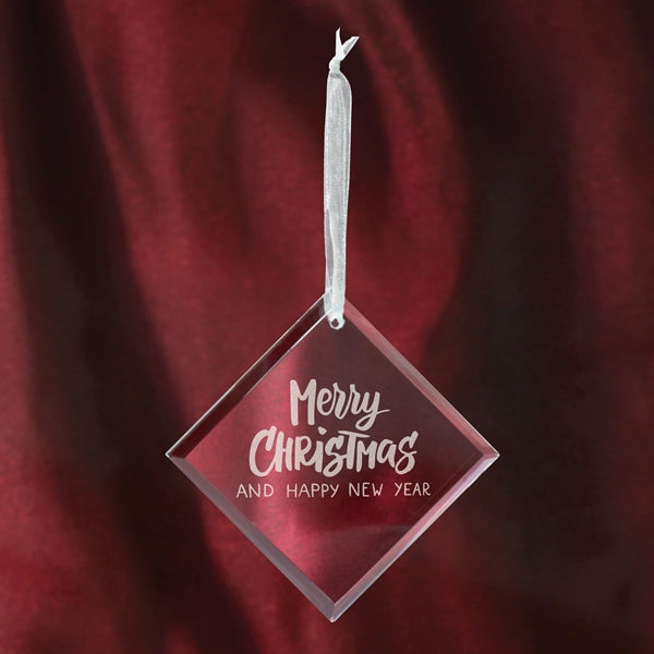 Diamond Shape Glass Ornament