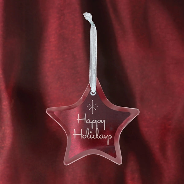 Star Shape Glass Ornament