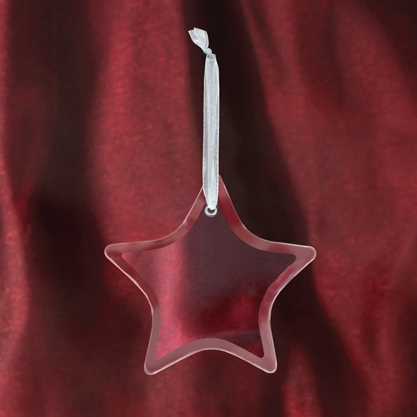 Star Shape Glass Ornament