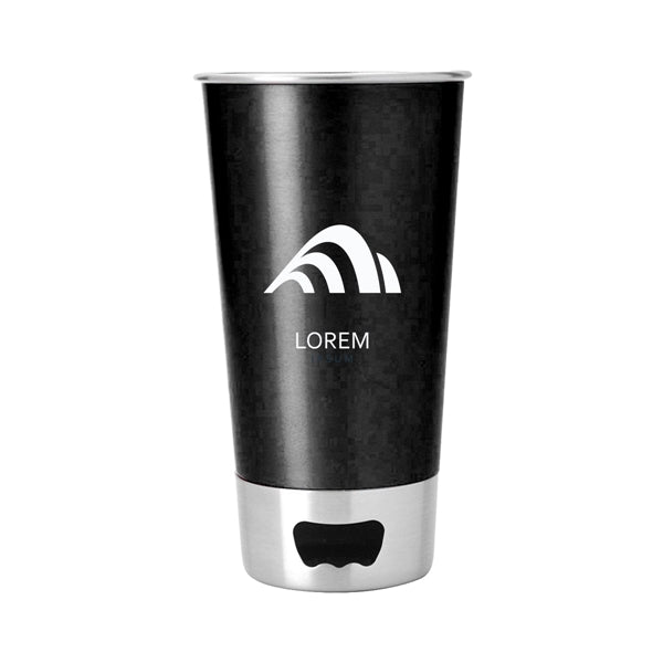 17 Ounce Pint Stainless Steel Beer Mug with Opener