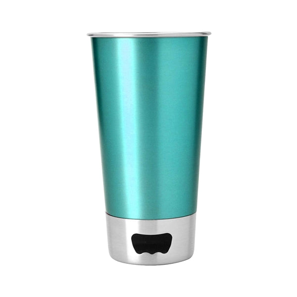 17 Ounce Pint Stainless Steel Beer Mug with Opener