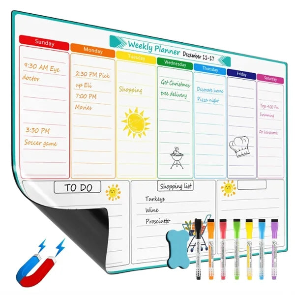 Multicolor Monthly Calendar for Fridge Magnets