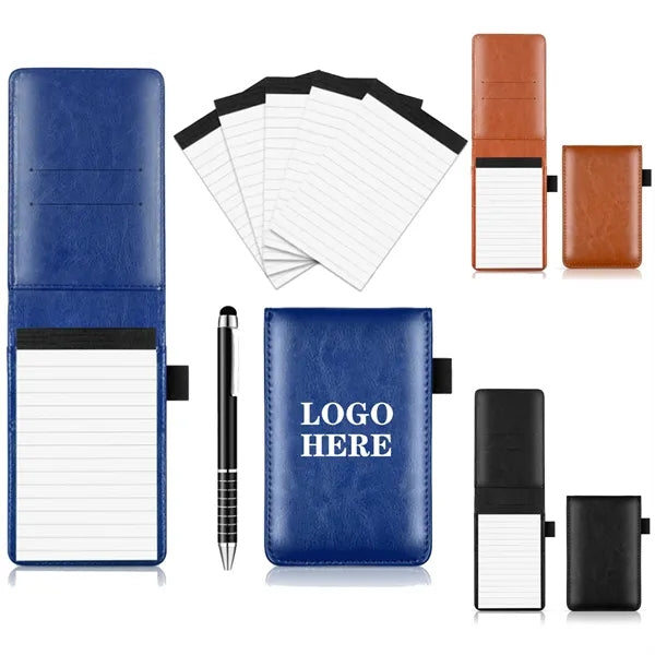 Pocket Notepad Holder Set With Pen