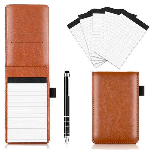 Pocket Notepad Holder Set With Pen