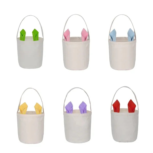 Easter Bunny Ear Canvas Bucket