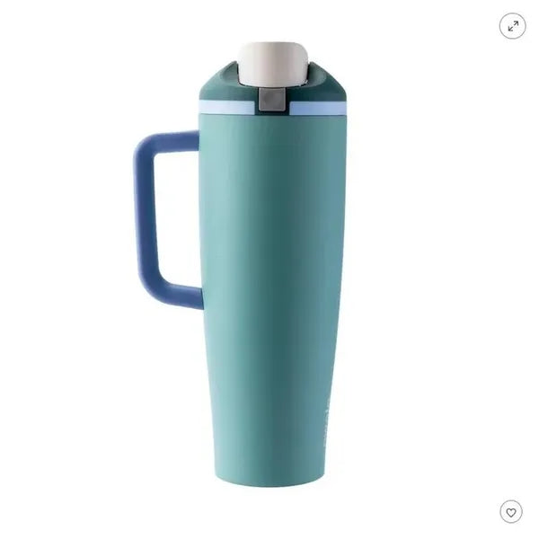Logo 40oz Tumbler Travel Mug With Straw Insulated Wat