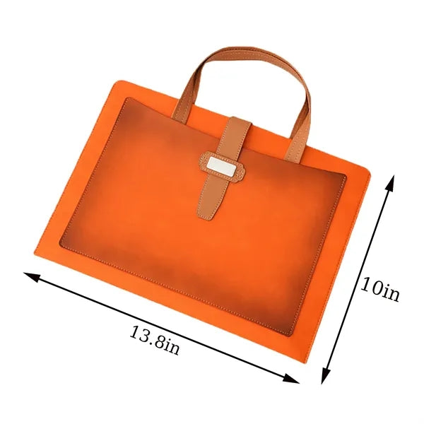 Leather A4 Document Tote With Buckle