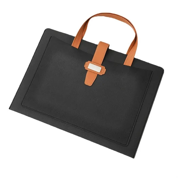 Leather A4 Document Tote With Buckle