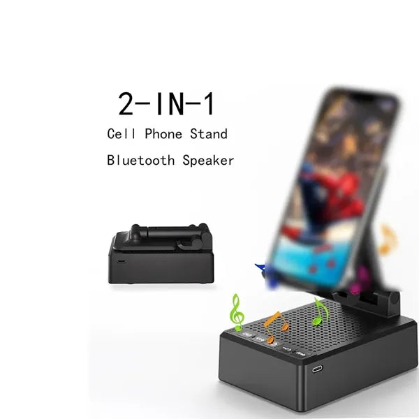 Cell Phone Stand with Wireless Bluetooth Speaker