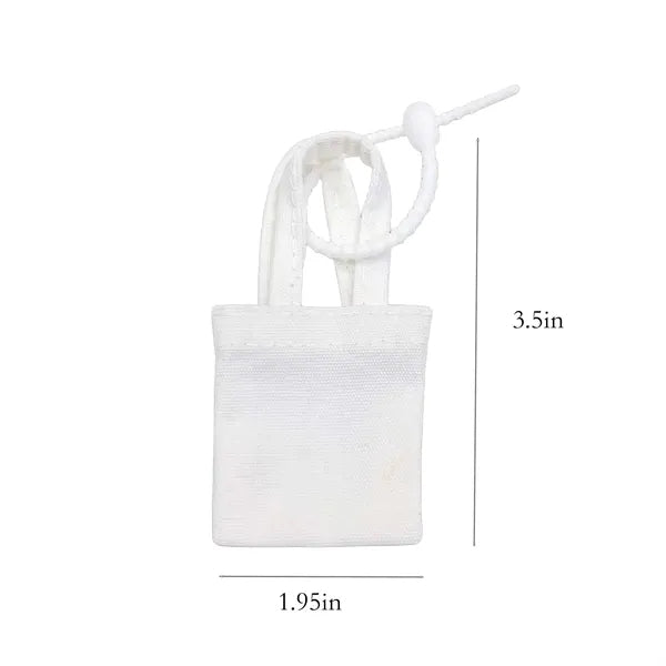 Mini Canvas Tote Keychain