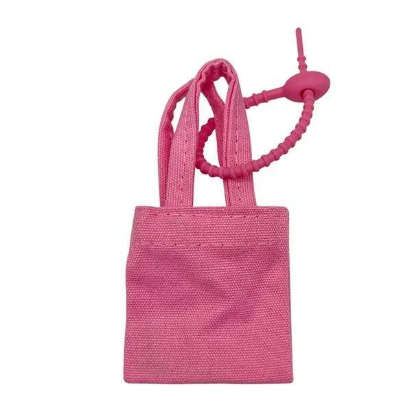 Mini Canvas Tote Keychain