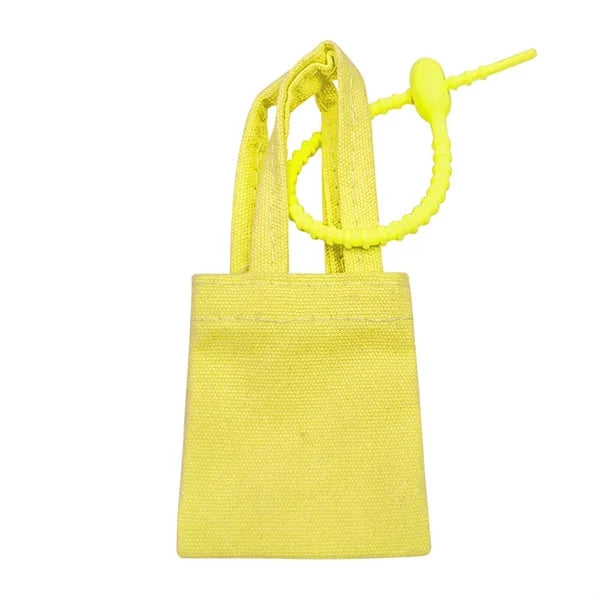 Mini Canvas Tote Keychain