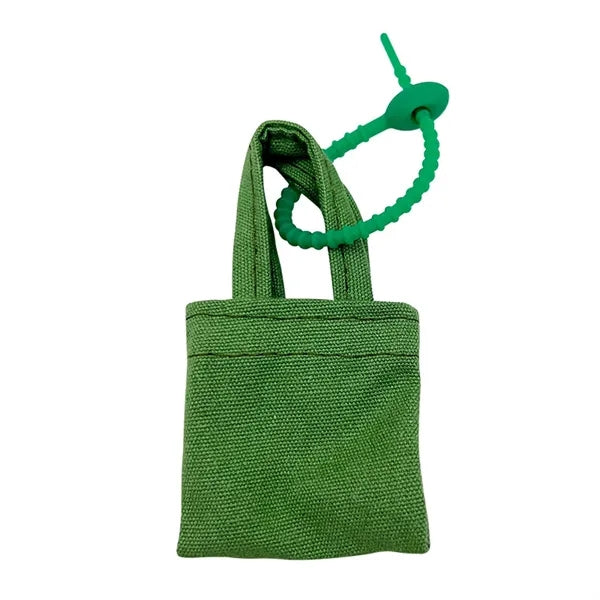 Mini Canvas Tote Keychain