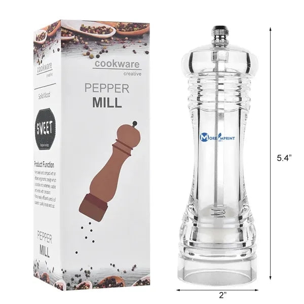 Acrylic Manual Pepper Salt Grinder Adjustable Coarseness