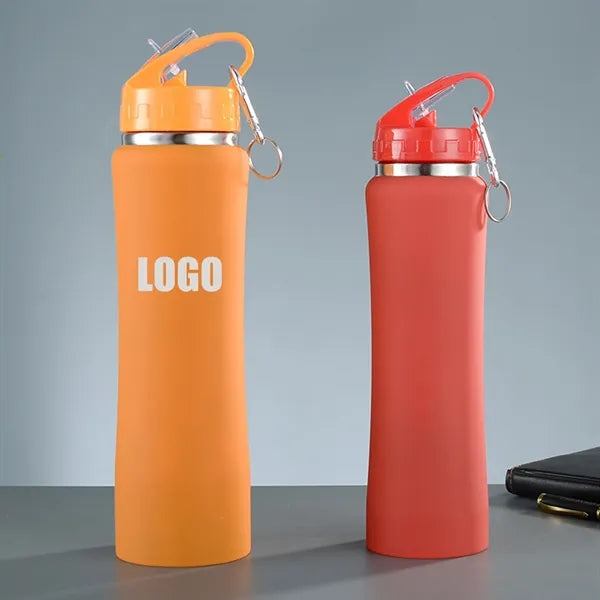 Stainless Steel Double Wall Thermos with Straw Lid 20OZ