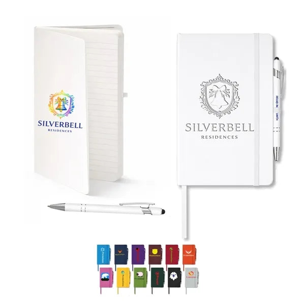 Soft Touch Journal with Pen Set-(5" X 7")full Color
