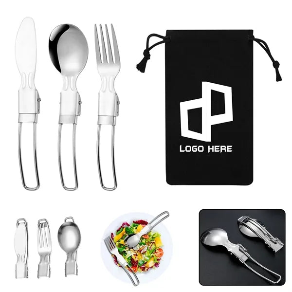 Stainless Steel Folding Flatware Set