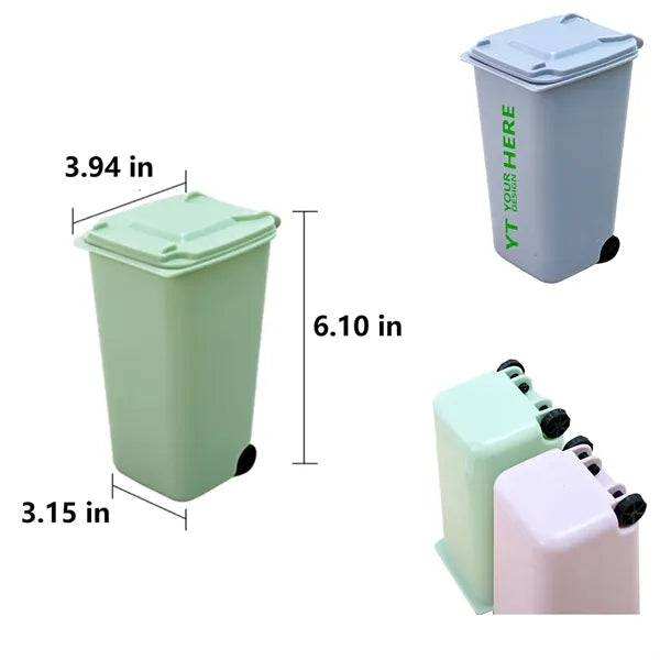 Mini Trash Can with Lid Swing Top