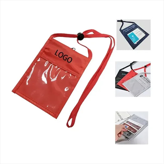 Polyester Economy Event Neck wallet with Lanyard