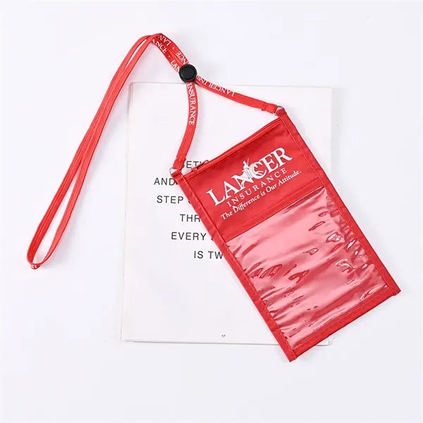Polyester Economy Event Neck wallet with Lanyard