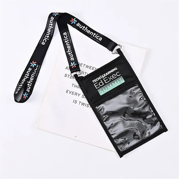 Polyester Economy Event Neck wallet with Lanyard
