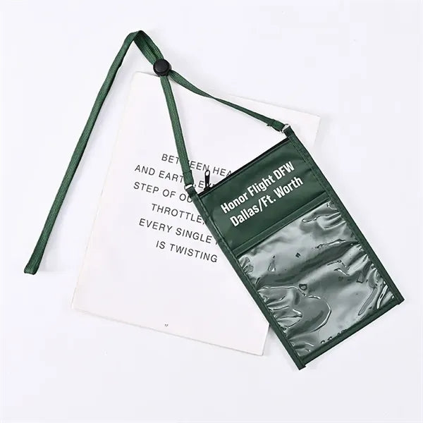 Polyester Economy Event Neck wallet with Lanyard