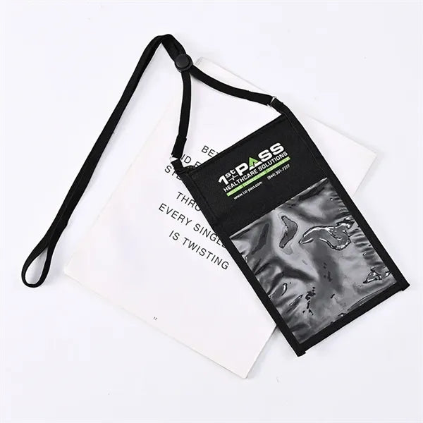 Polyester Economy Event Neck wallet with Lanyard