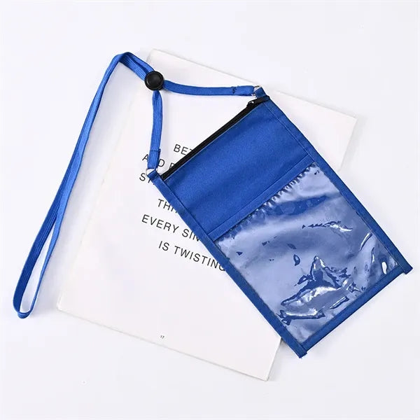 Polyester Economy Event Neck wallet with Lanyard