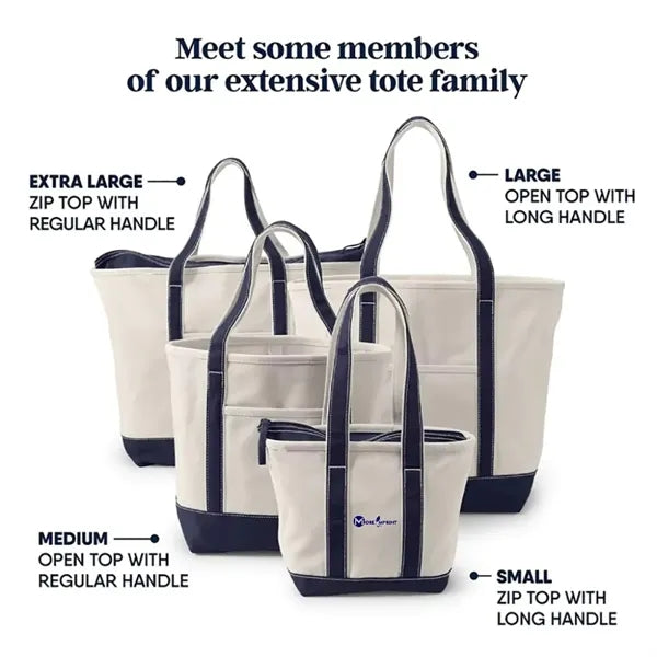 Canvas Tote Bag with an External Pocket
