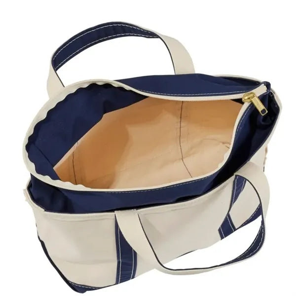 Canvas Tote Bag with an External Pocket