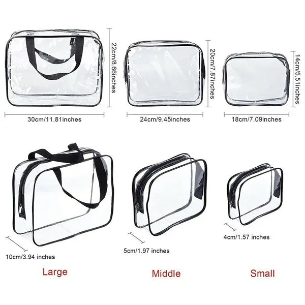 Clear Waterproof PVC Travel Toiletry Bag