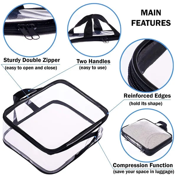 Clear Waterproof PVC Travel Toiletry Bag
