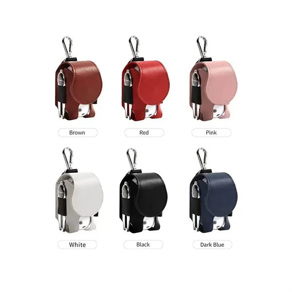 Durable Leather Golf Pouch or Bag with Tee Holder