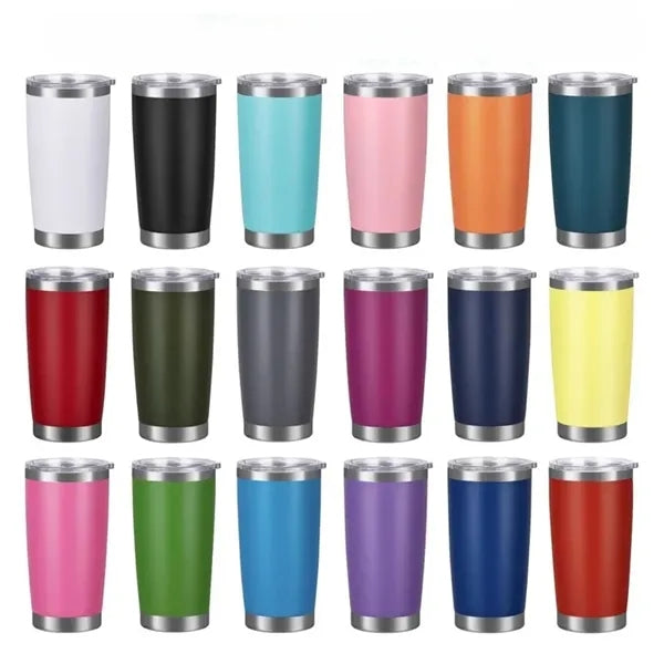 20oz Stainless Steel Insulated Tumbler - Spill Resistant Lid