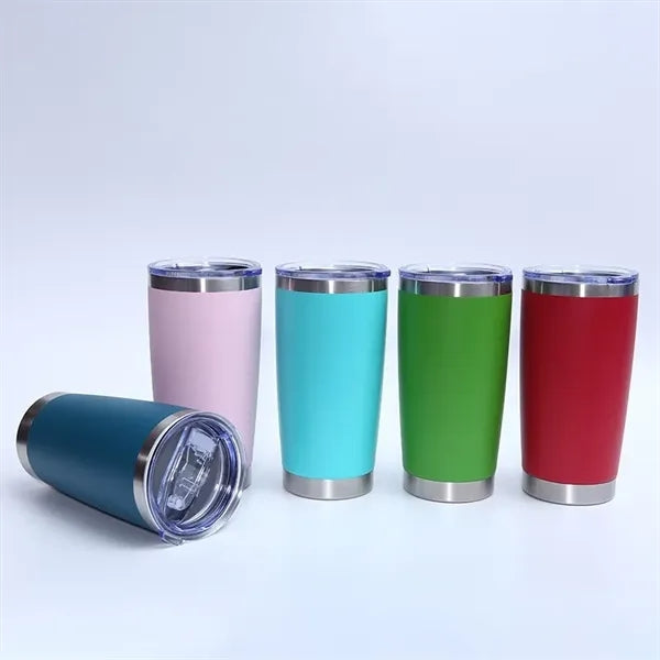 20oz Stainless Steel Insulated Tumbler - Spill Resistant Lid