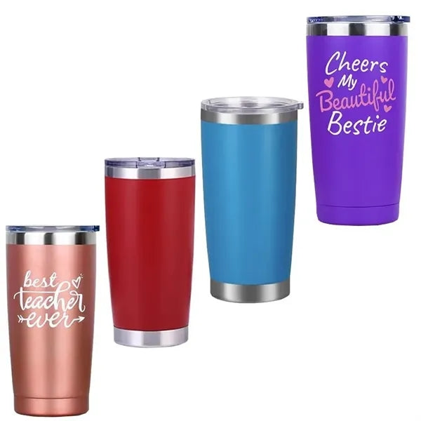 20oz Stainless Steel Insulated Tumbler - Spill Resistant Lid