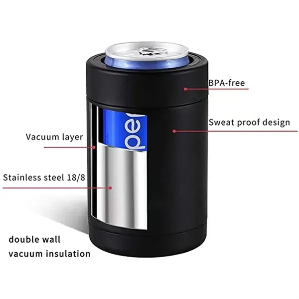 12 oz Stainless Steel Insulated Can Bottle Cooler Cup