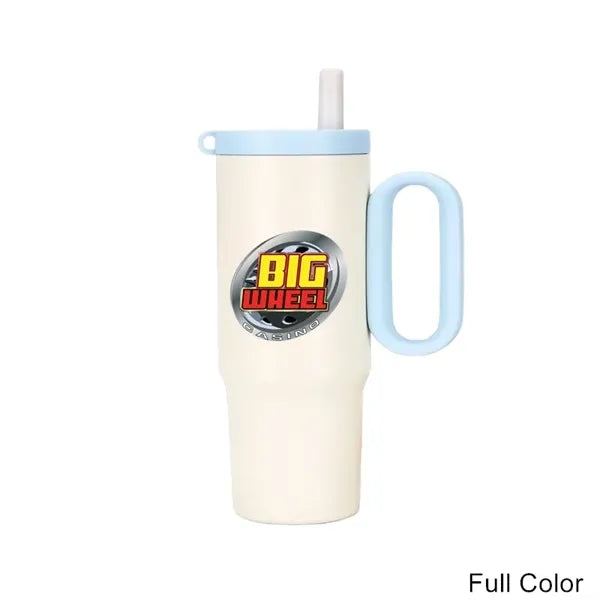 25 oz Stainless Steel Insulated Straw Tumbler with Handle