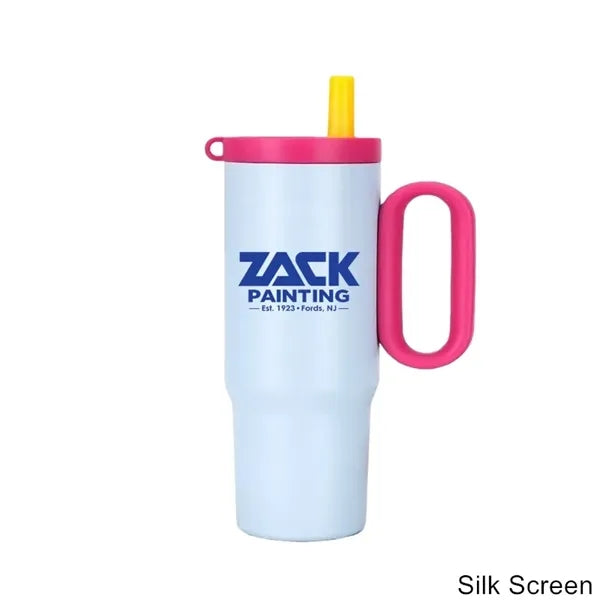 25 oz Stainless Steel Insulated Straw Tumbler with Handle