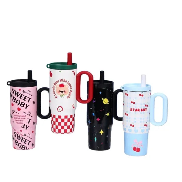 25 oz Stainless Steel Insulated Straw Tumbler with Handle